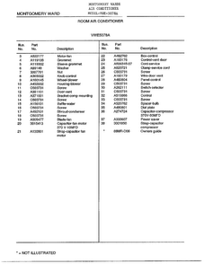 Room Air Conditioner Page 4 Diagram and Parts List for 5078A  Frigidaire Air Conditioner