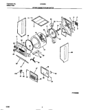 UPPER CABINET / DRUM / HEATER Diagram and Parts List for LG400SXW3  Frigidaire Washer Dryer Combo