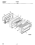 DOOR Diagram and Parts List for WGF355BAWE  Frigidaire Range