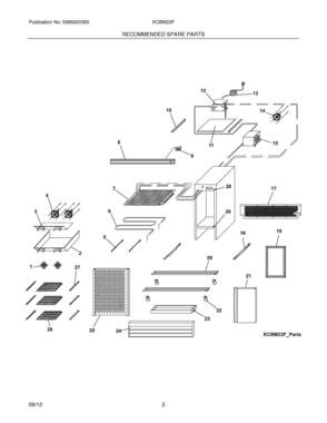 Part Location Diagram of 5304492214 Frigidaire GRILLE