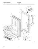 DOOR Diagram and Parts List for GLFH17F8HBA  Frigidaire Freezer