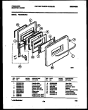 DOOR PARTS Diagram and Parts List for FED340WAWA  Frigidaire Range