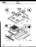 COOKTOP AND BROILER DRAWER PARTS Diagram and Parts List for CP302BP2W2  Frigidaire Range