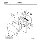 FRNT PNL, DOOR Diagram and Parts List for GLEQ642AS0  Frigidaire Dryer