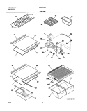 SHELVES Diagram and Parts List for FRT14G5AW1  Frigidaire Refrigerator