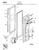 FREEZER DOOR Diagram and Parts List for FRS26ZPHD0  Frigidaire Refrigerator