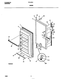 DOOR Diagram and Parts List for FFU16F9CW2  Frigidaire Freezer