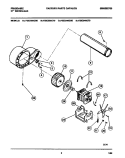 MOTOR, FAN HSG., EXHAUST DUCT Diagram and Parts List for F32C336CS0  Frigidaire Dryer