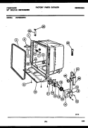 TUB AND FRAME PARTS Diagram and Parts List for DW7800AWW1  Frigidaire Dishwasher