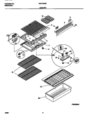 SHELVES Diagram and Parts List for GRT16CNHW0  Gibson Refrigerator