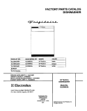 COVER Diagram and Parts List for GLDB653AS1  Frigidaire Dishwasher
