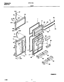DOOR Diagram and Parts List for FRT21TSCD1  Frigidaire Refrigerator
