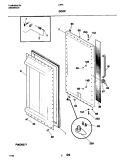 DOOR Diagram and Parts List for CAR12  Frigidaire Refrigerator