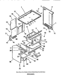 OVEN LINER, SIDE PANELS Diagram and Parts List for RG45CL1  Frigidaire Range