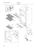 CABINET Diagram and Parts List for LFFU1765DW14  Frigidaire Freezer