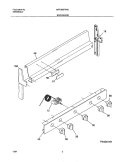 BACKGUARD Diagram and Parts List for MPF300PXWJ  Uni Range