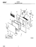 P16D0020 FRNT PNL, DOOR Diagram and Parts List for FDG648GHT0  Frigidaire Dryer
