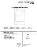 COVER Diagram and Parts List for FGR231AS4  Frigidaire Dryer
