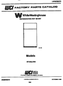 COVER Diagram and Parts List for RT194LCW0  Frigidaire Refrigerator