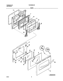DOOR Diagram and Parts List for PLES389ACB  Frigidaire Range
