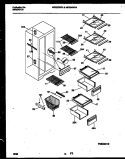 SHELVES AND SUPPORTS Diagram and Parts List for MRS22WRAW0  Frigidaire Refrigerator