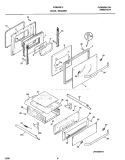 DOOR / DRAWER Diagram and Parts List for FGB500CESH  Frigidaire Wall Oven