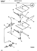 BURNER Diagram and Parts List for FGB557CBS2  Frigidaire Wall Oven
