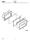 DOOR Diagram and Parts List for FEF351SGWA  Frigidaire Range