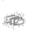 DOOR Diagram and Parts List for KM550HXM  Frigidaire Microwave