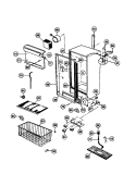CABINET Diagram and Parts List for GFU16F7AW4  Gibson Freezer