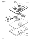 MAIN TOP Diagram and Parts List for FEC3X9XESA  Frigidaire Cooktop