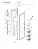 FREEZER DOOR Diagram and Parts List for GLHS69EEPB1  Frigidaire Refrigerator