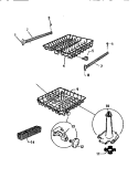 RACKS & WASHER TOWER Diagram and Parts List for SU300EXR5  Frigidaire Dishwasher