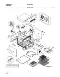 UPPER OVEN Diagram and Parts List for PLEB30T8ACB  Frigidaire Wall Oven