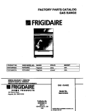 COVER Diagram and Parts List for FGF316WGSA  Frigidaire Range