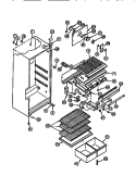 CABINET PARTS Diagram and Parts List for RT17F2WT3A  Gibson Refrigerator