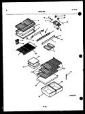 SHELVES AND SUPPORTS Diagram and Parts List for TSI210HN0D  Kelvinator Refrigerator