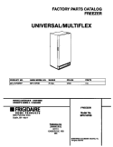 COVER Diagram and Parts List for MFU16F3BW7  Frigidaire Freezer