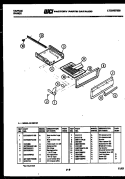 BROILER DRAWER PARTS Diagram and Parts List for 32-2207-23-01  Tappan Range