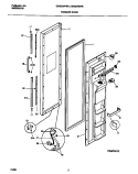 FREEZER DOOR Diagram and Parts List for GRS22WRBW1  Gibson Refrigerator