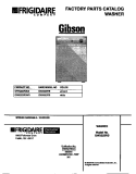 COVER Diagram and Parts List for GWX223RBD3  Gibson Washer