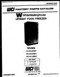 COVER Diagram and Parts List for FU134JRW4  Frigidaire Freezer