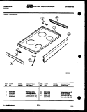 COOKTOP PARTS Diagram and Parts List for REM638BDW4  Frigidaire Range
