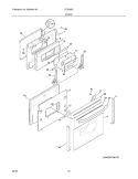 DOOR Diagram and Parts List for FES355DSB  Frigidaire Range