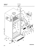 CABINET Diagram and Parts List for FRT18HS6AWA  Frigidaire Refrigerator