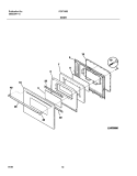 DOOR Diagram and Parts List for FGF316BSA  Frigidaire Range