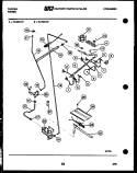 BURNER, MANIFOLD AND GAS CONTROL Diagram and Parts List for 72-3657-00-07  Tappan Range