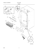CABINET Diagram and Parts List for FFU21C4CW2  Frigidaire Freezer