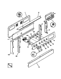 BACKGUARD Diagram and Parts List for WEF357BAWA  Frigidaire Range