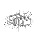 OVEN DOOR Diagram and Parts List for KM750HXM  Frigidaire Microwave
